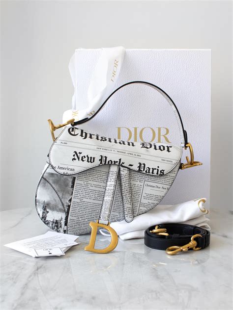 dior newspaper saddle bag|christian dior black saddle bag.